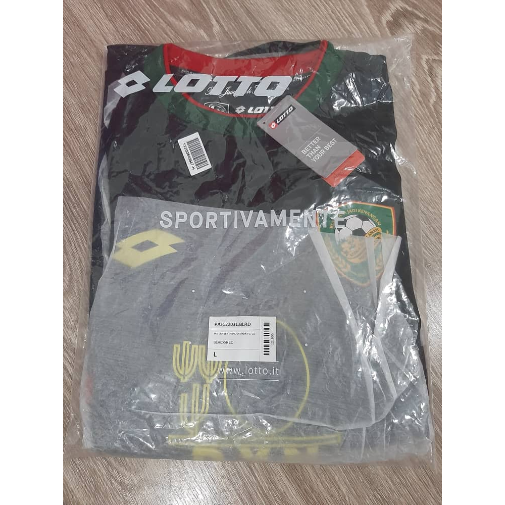 Lotto Kedah Darul Aman KDA FC 2022 3rd Kit Replica Issue Jersey – (Black) Clearance Stock Jimat Man