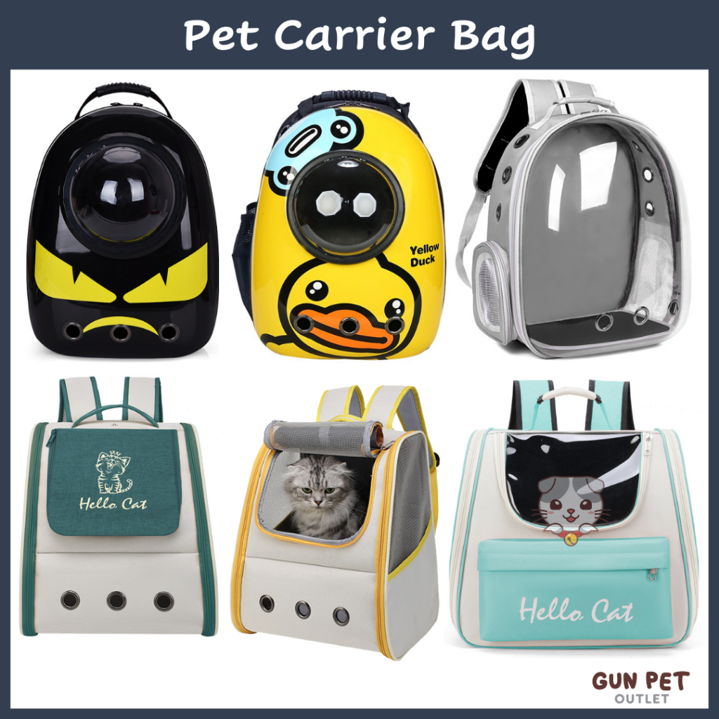 GUN PET Cat Bag Carrier Travel Bag Cat Capsule Bag Backpack Kucing Cat Pet Dog Travel Essential 宠物出行包