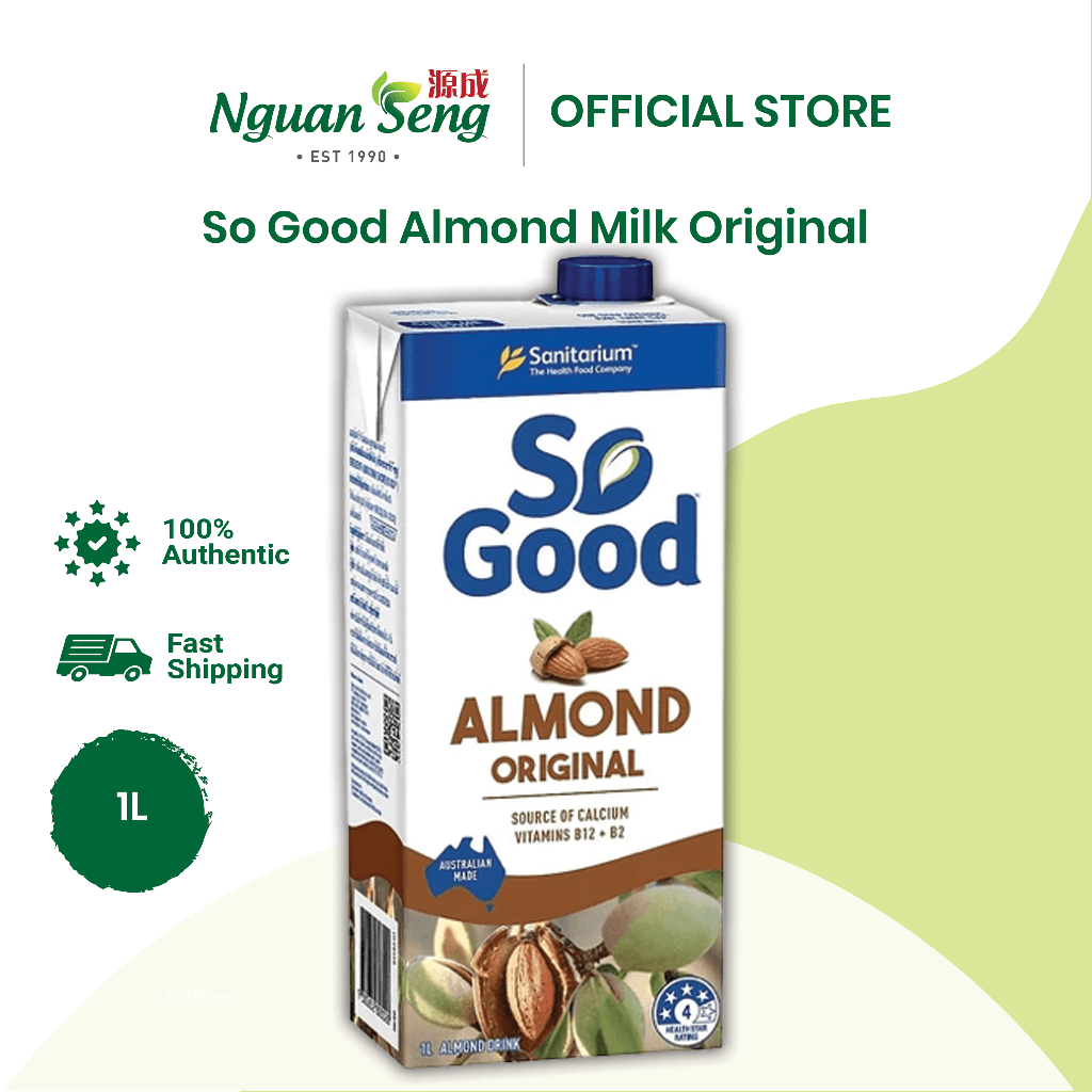 Sanitarium So Good Almond Milk Original (1L) PlantBased Low Fat Milk
