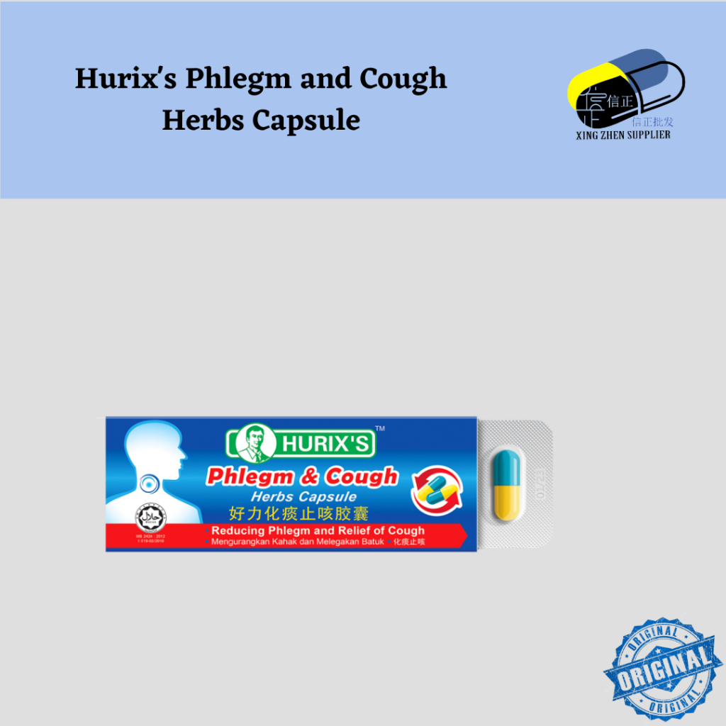Hurix's Phlegm and Cough Herbs Capsule Shopee Malaysia