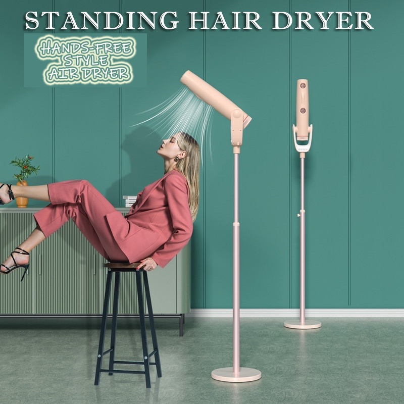 【READY STOCK】 Msia Plug Adjustable Handless Standing Hair Dryer Vertical Free Hand Hair Blower  站立式吹风筒负离子非手持吹风机