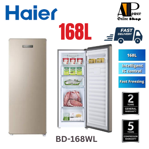 Haier BD168WL 168L /BD248WL 250L Upright Freezer 168L No Frost Peti