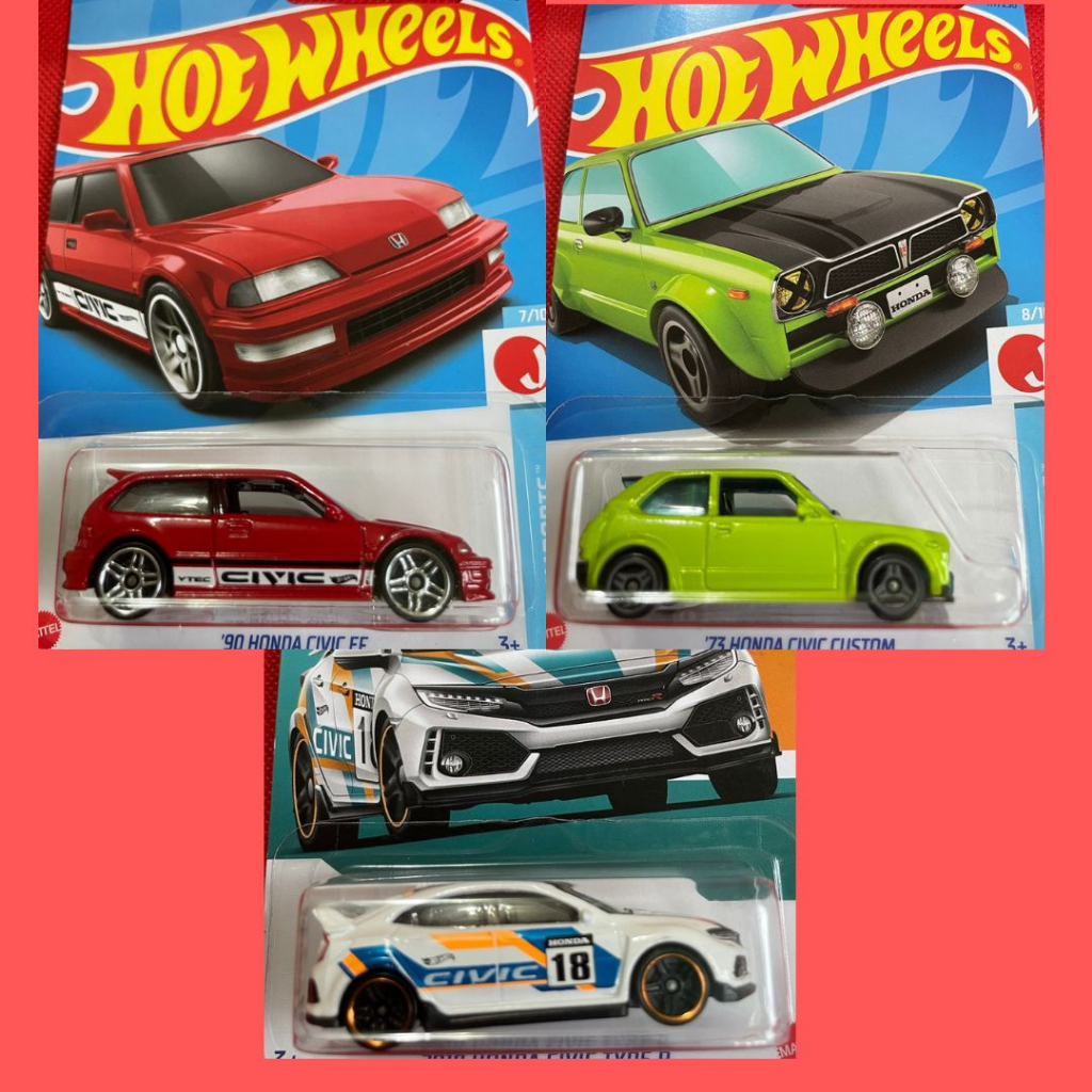 HOT WHEELS HONDA CIVIC CUSTOM HONDA CIVIC EF HONDA CIVIC TYPE R