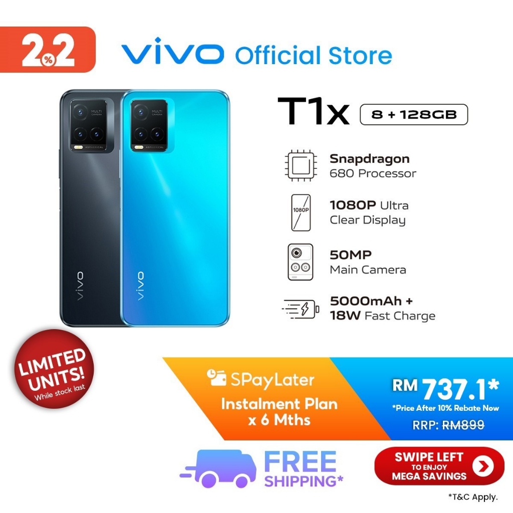 vivo T1x Price in Malaysia & Specs - RM749 | TechNave