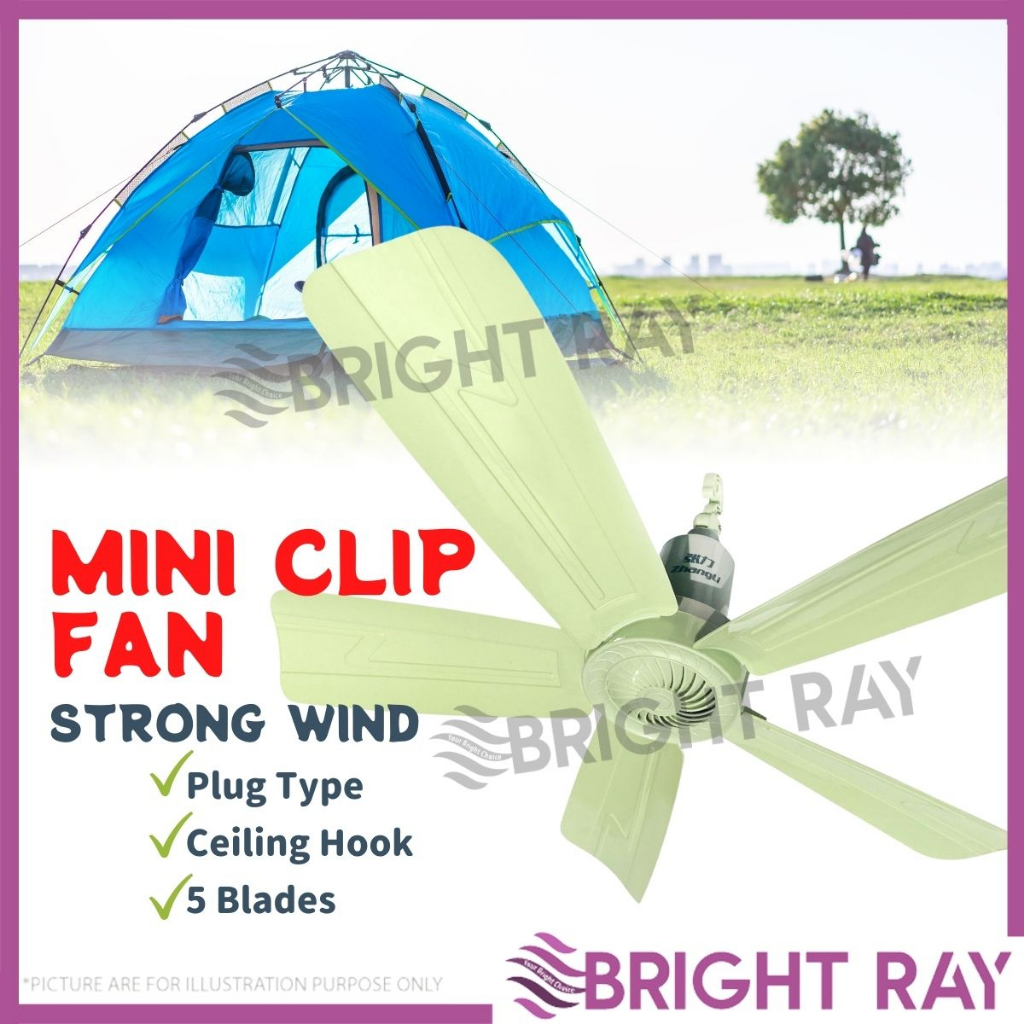 5 BLADE FAN Kipas Mini Portable Mini Fan Ceiling Kipas Angin Kuat Camping Ceiling Fan Baby Fan 吊扇 Travel Fan ZL-D885