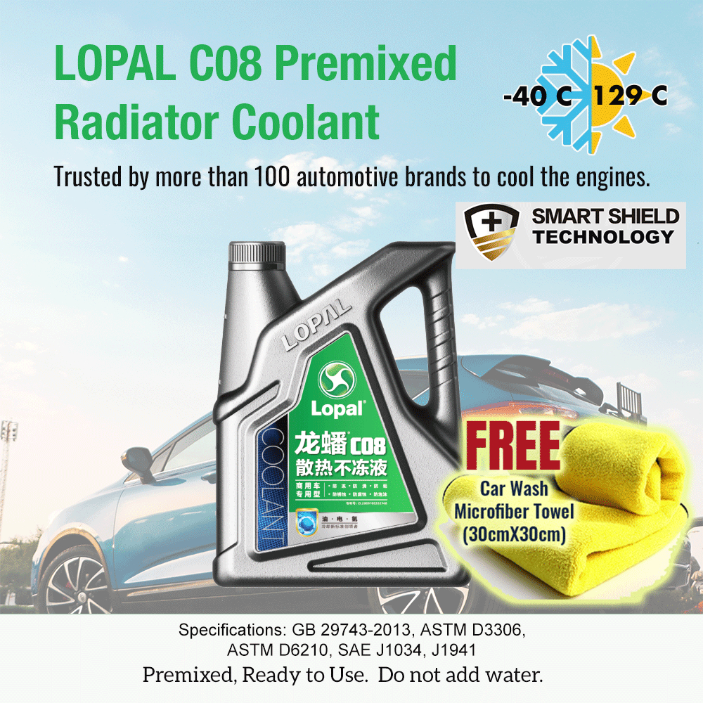 Radiator Coolant Untuk Kereta   Lori & Jentera - Lopal Premixed Coolant 