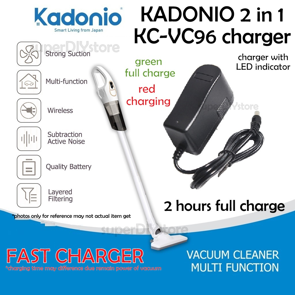 Vacuum charger KADONIO 2 in 1 Cordless Handheld Vacuum Cleaner Wireless Portable Vacuum KC-VC96 lithium fast charging