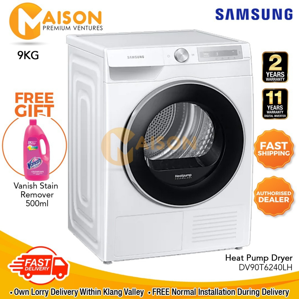 [Sales] Samsung Heat Pump Dryer 9KG / 8KG DV90T6240LH/DV80TA220AE ...