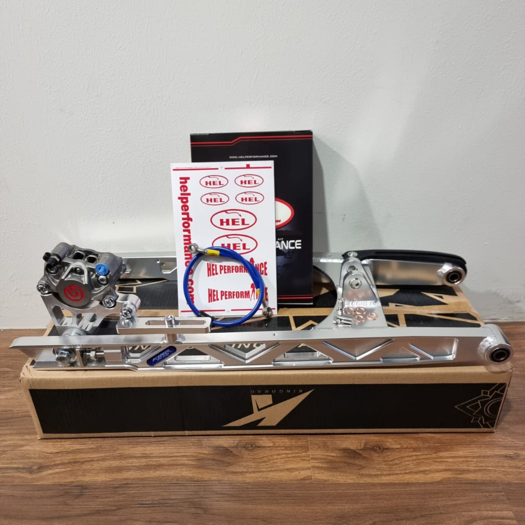 Combo Set Y15zr Y15 Rear KD Swing Arm Extra 2 Inch + Brembo P34 Red