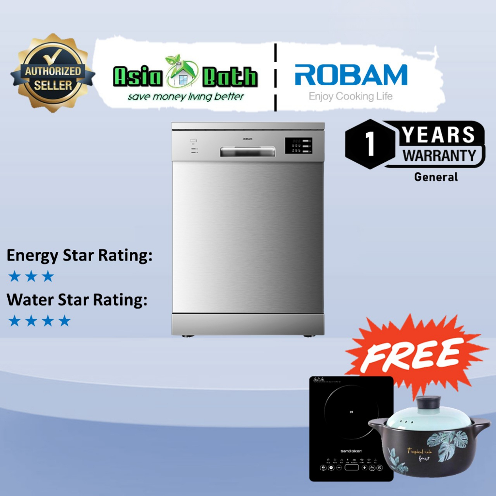 Robam W602W / W602S 12 Place Settings Freestanding Builtin Dishwasher