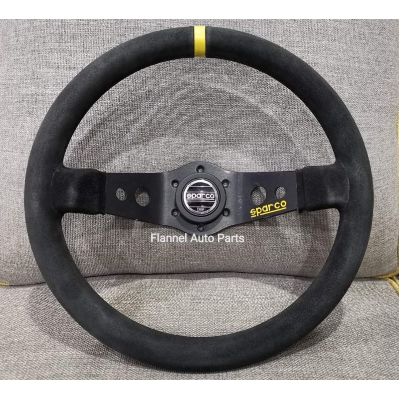 SPARCO R215 Steering Wheel. Complete with horn button. Shopee Malaysia