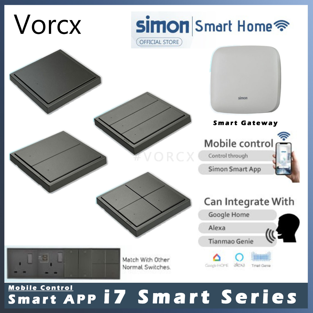 Simon i7 Smart Switches Home Google Assistant Amazon Alexia Tmall Genie
