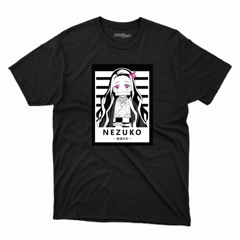 Baju T-shirt Nezuko Demon Slayer Graphic Design Anime Shirt