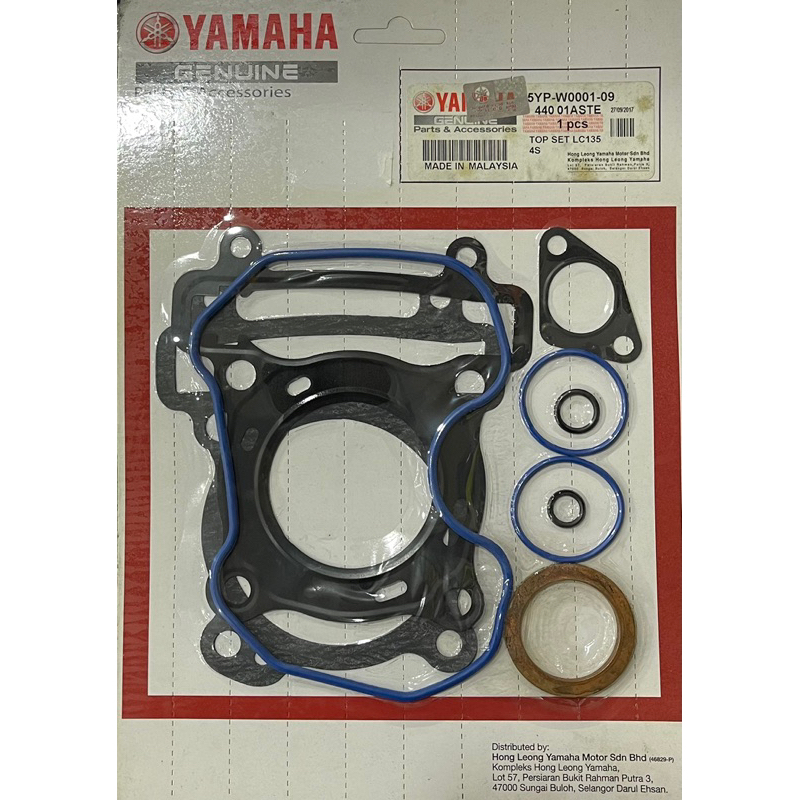 100 ORIGINAL YAMAHA LC135 TOP SET GASKET WITH ORING SET BY HONG
