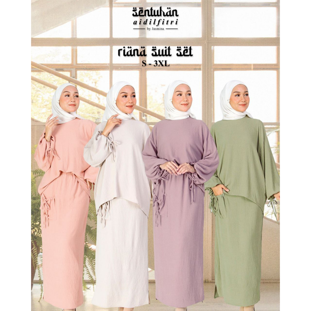 Jasmina Malaysia Raya Riana Skirt Suit Sedondon Ibu dan Anak