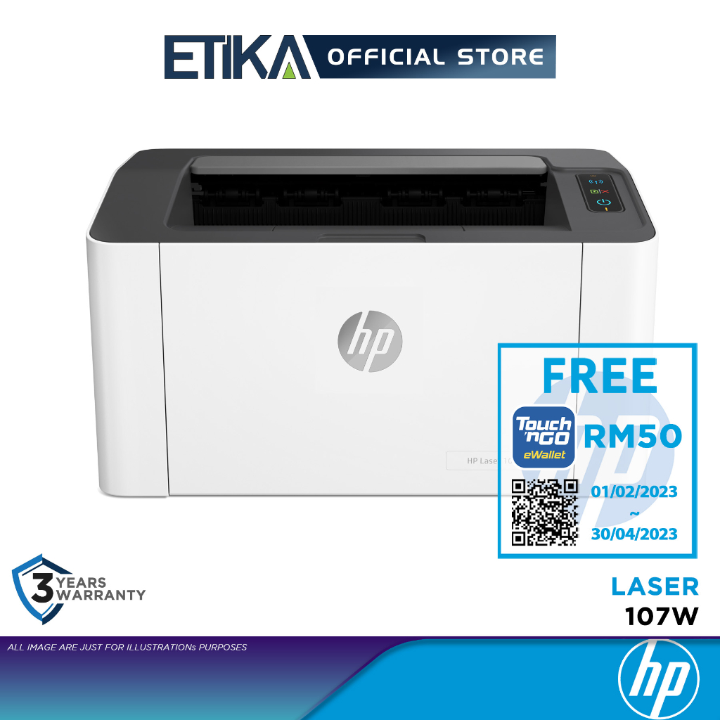HP Laser 107W Single Function Monochrome Wireless Laser Printer