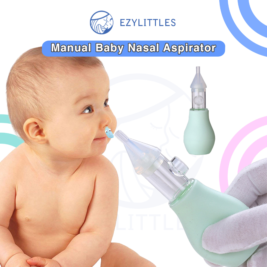 EZYLITTLES Manual Baby Nasal Aspirator Silicone Upgraded Pump Anti ...