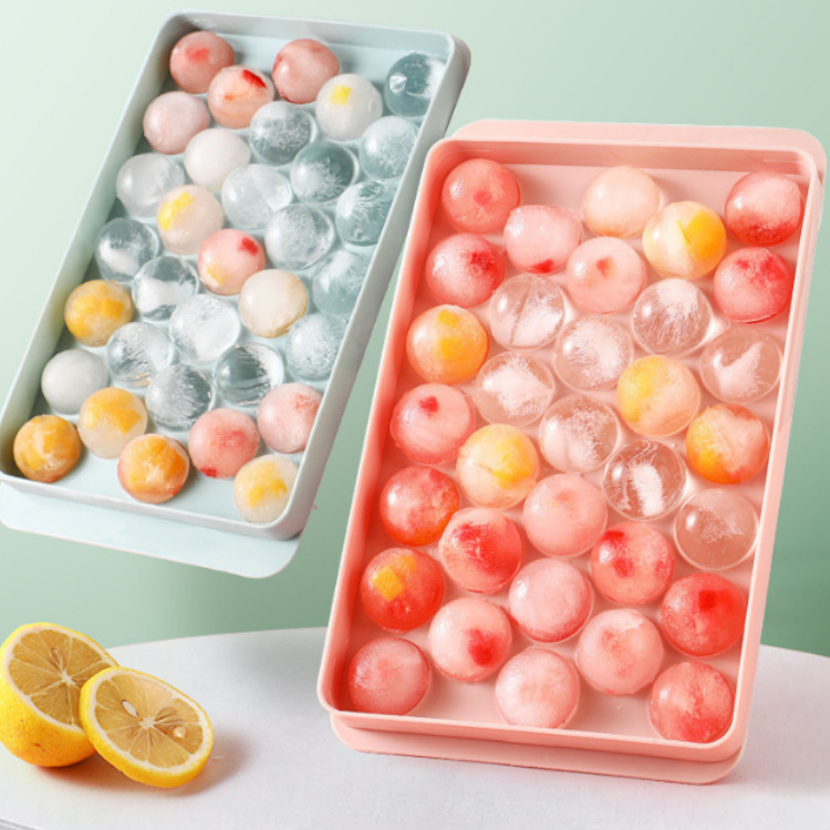 33 Grid Round Ice Tray Mold Ice Ball Maker Jelly Dulang Ais Bola Bekas Air Batu Bulat Acuan Agar Ready Stok