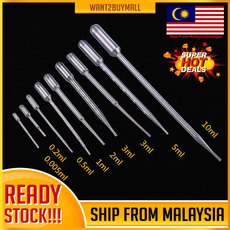 3ml Mini Clear Disposable Plastic Pasteur Droppers Laboratory Transfer Pipettes Essential Oil Eye Dropper Makeup Tool