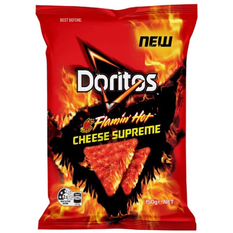 Doritos Cheese Supreme Flamin Hot Crackers 150gram Shopee Malaysia