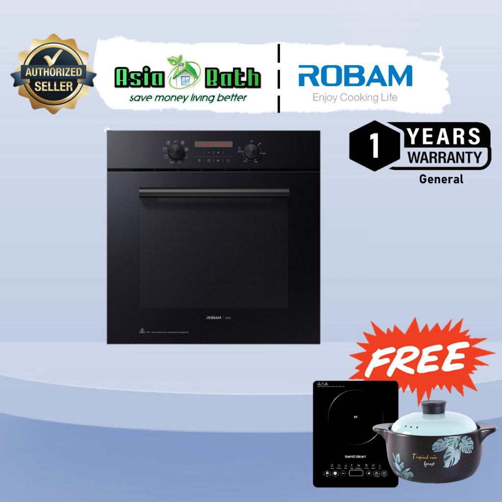 Robam R306 Builtin Electric Oven 65Litre with 8 Function & Easy Clean