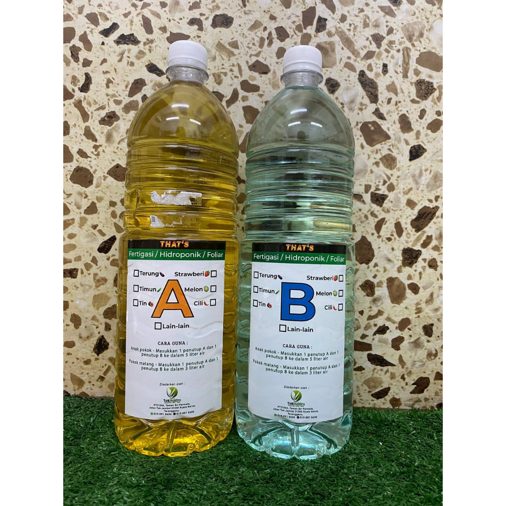 3 Liter Pati Baja AB Serbaguna untuk Siraman atau Hidroponik (A 1500ml + B 1500ml)