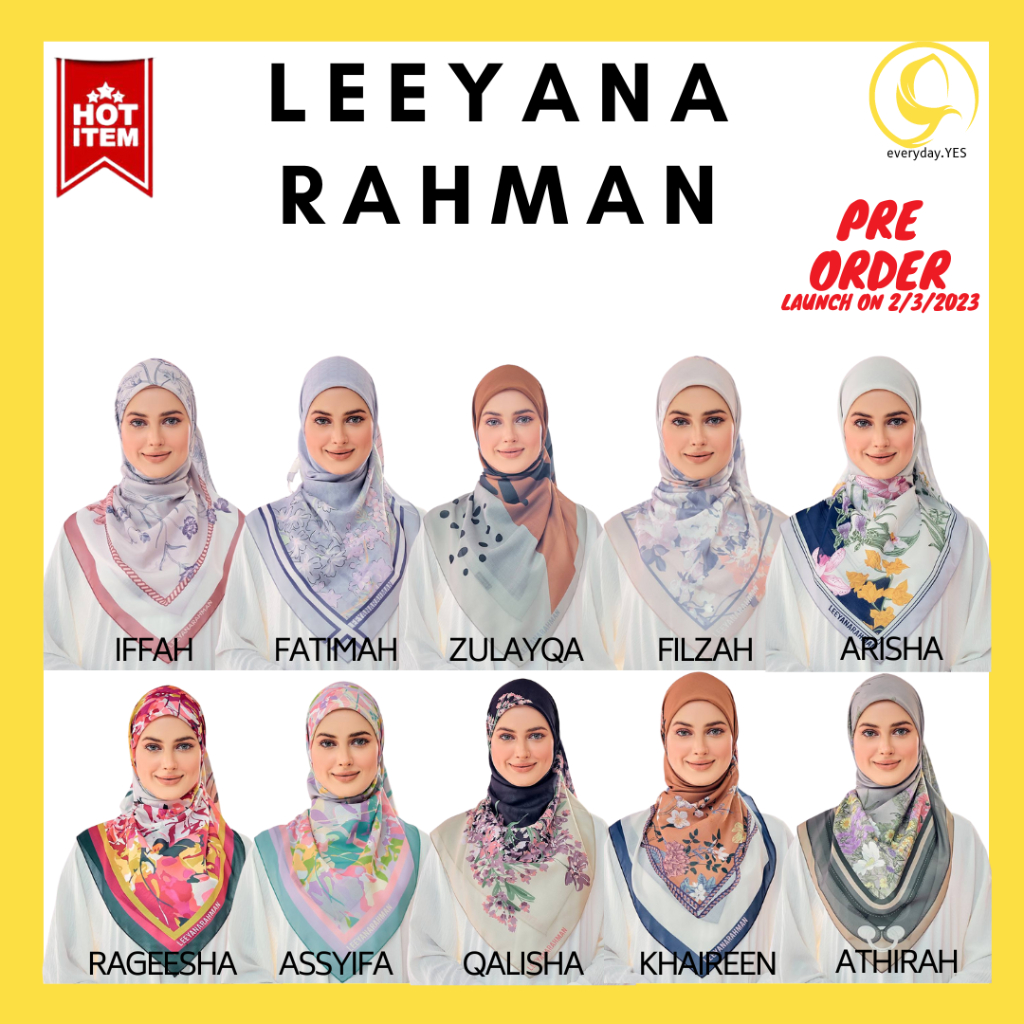 [ PRE-ORDER NEW ] Tudung Bawal Printed Leeyanarahman Scarf Cotton Voile ...