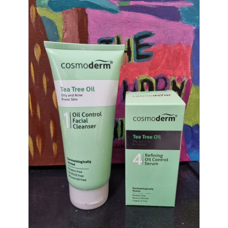 Cosmoderm Tea Tree Oil Refining Oil Control Serum 30ml And Facial Cleanser 125ml Shopee Malaysia 0359