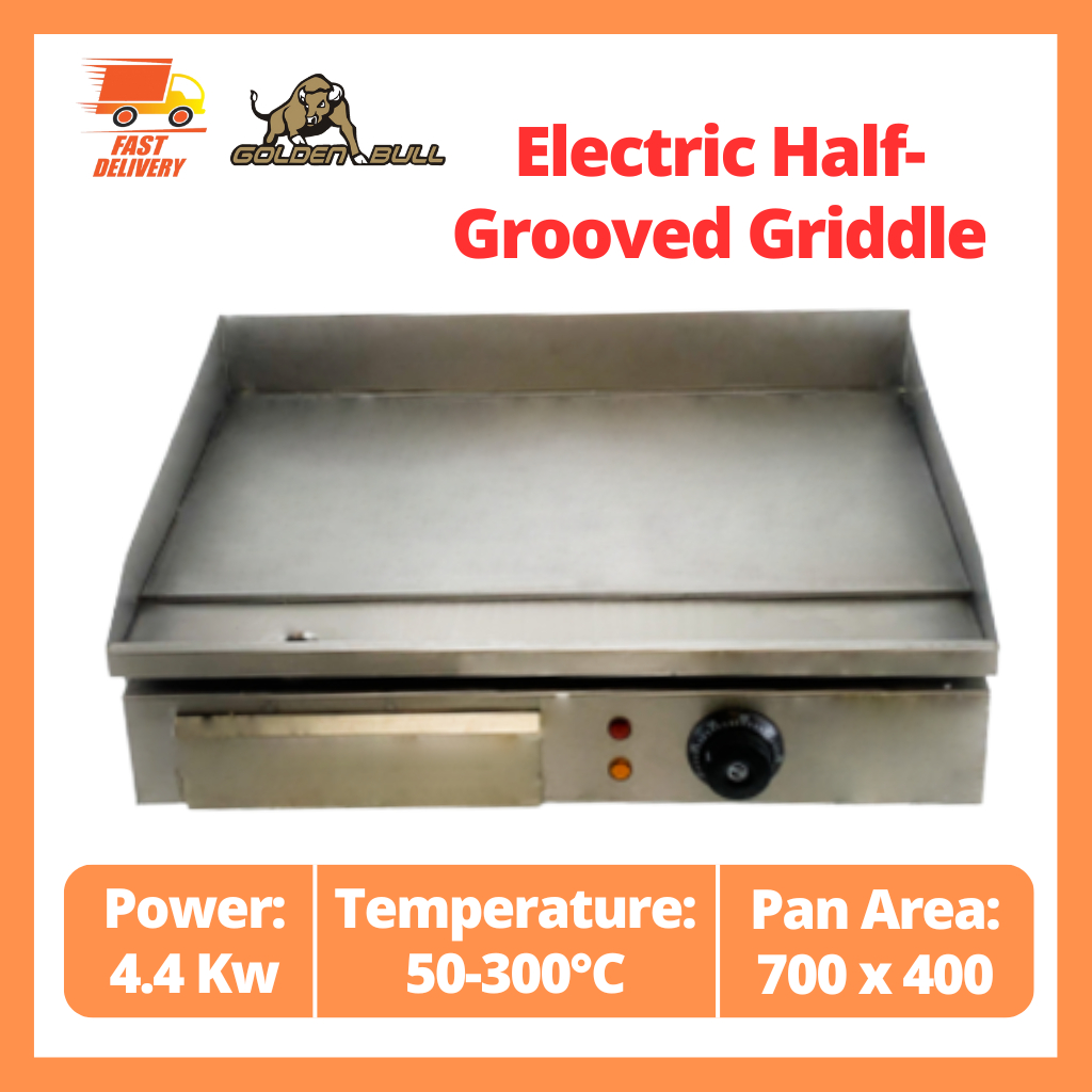 Electric Griddle Restaurant Equipment Stainless Steel BBQ Electric Flat Griddle Table Top Golden Bull GH-822