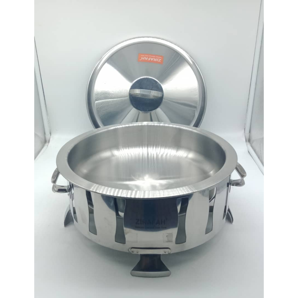 Zirafah Stainless Steel Round Warmer W/pan