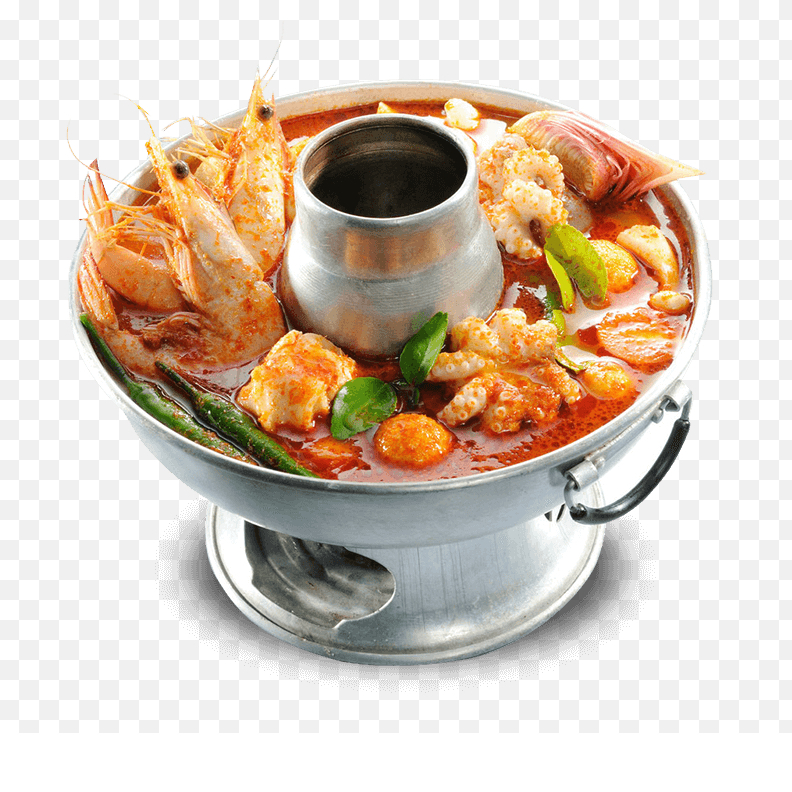 Thai Aluminium Tomyam Pot Shabu Hot Pot Steamboat Soup Bowl Periuk Tom Yam Arang Mangkuk Makan Sup Thailand Restoran