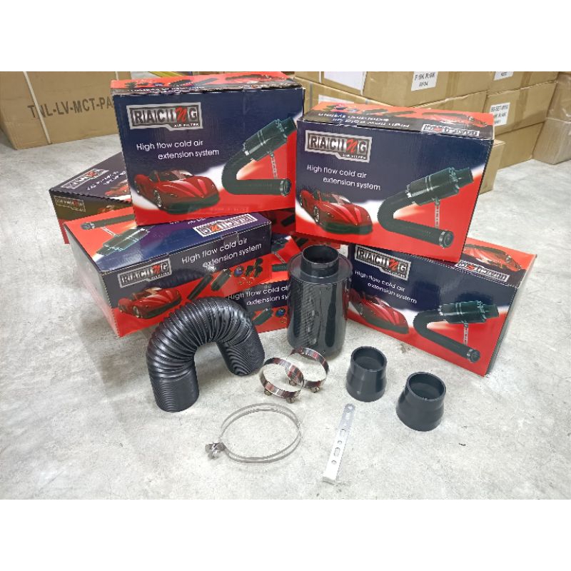 RACING AIR FILTER BOX HIGH FLOW COLD AIR EXTENSION SYSTEM INTAKE KIT ...