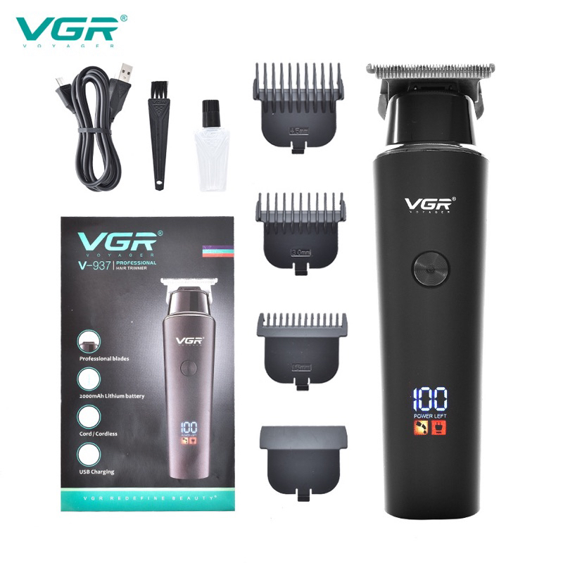 VGR V-937 Adult Hair trimmer LCD Digital Display Clipper Hair Salon Special pencukur misai rambut man shaver 剃須刀電動