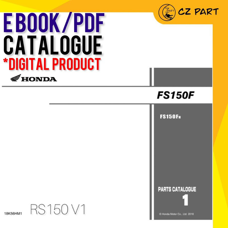E BOOK/PDF HONDA RS150 RSX CATALOGUE DIGITAL PRODUCT Shopee Malaysia