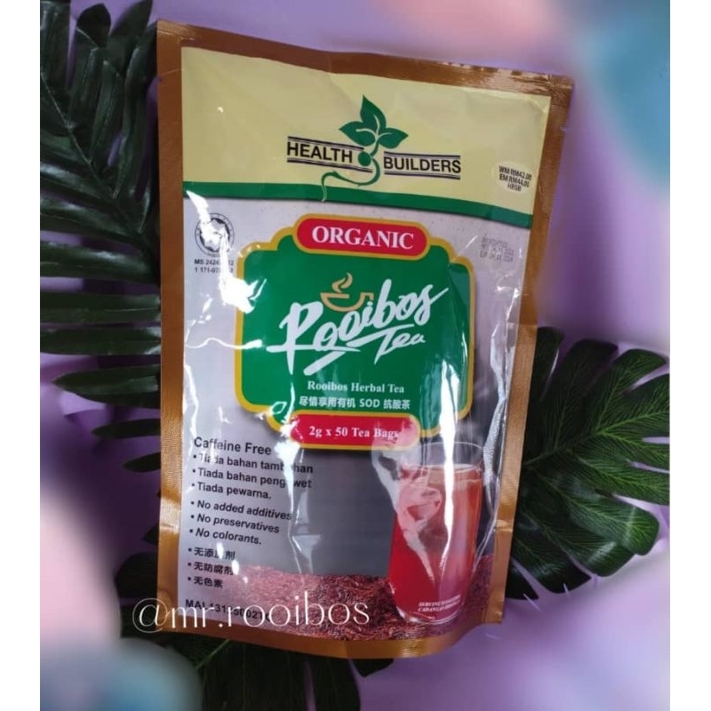 TEH ROOIBOS ORGANIK HEALTH BUILDERS ( PACK 50pcs ) Shopee Malaysia