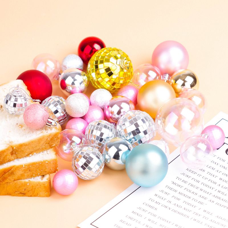 Twosecret5024 FF①①Gold/Silver/Rainbow ball Chrismas ball cake topper decoration金球/银球/彩色球/亮面球/圣诞球蛋糕装饰