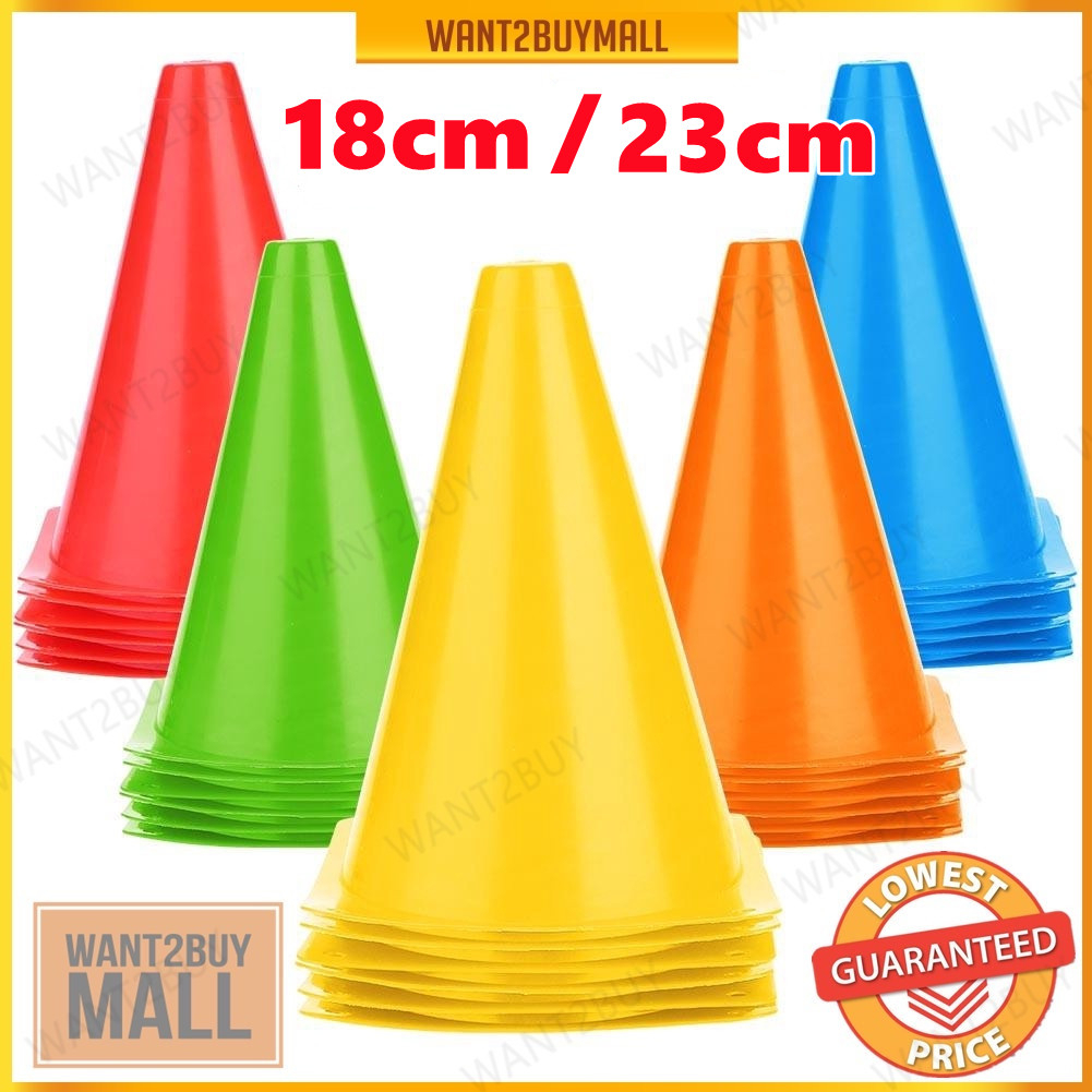 18cm 23cm Skittle Soccer Football Basketball Sport Traffic Plastic Cone Training Field Marking Sports Kon 足球训练雪糕筒