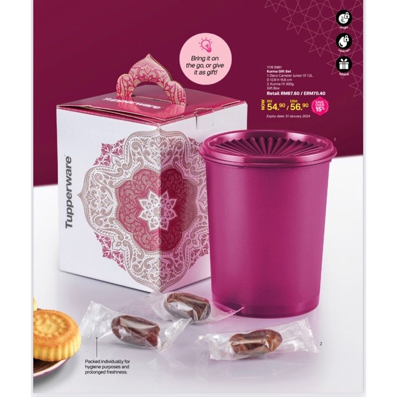 Tupperware Kurma T Set Shopee Malaysia 4192