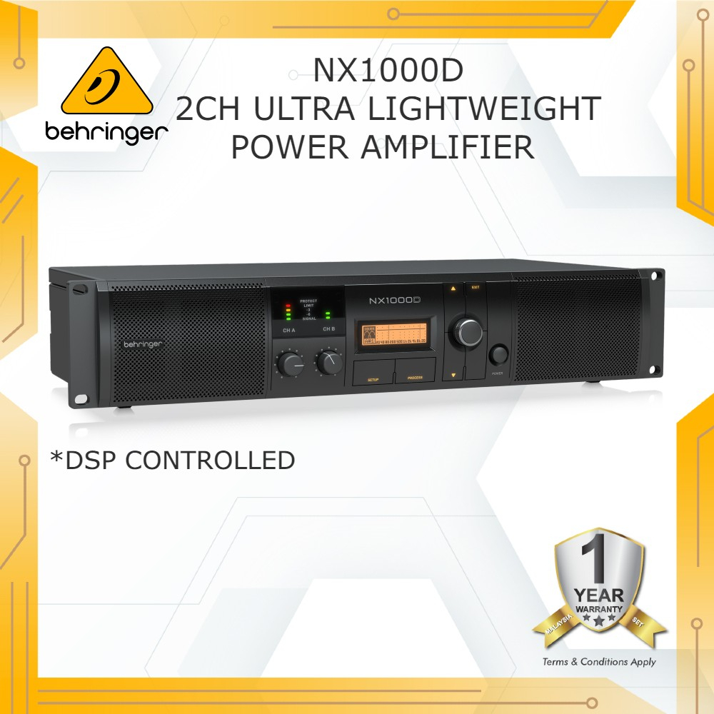 BEHRINGER NX1000D UltraLightweight 1000Watt ClassD Power Amplifier