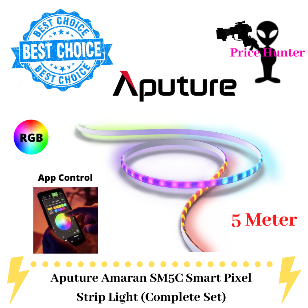 Aputure Amaran SM5C Smart Pixel Strip Light | Shopee Malaysia