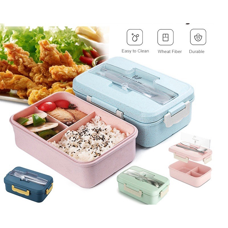 Bento Box Eco-Friendly Lunch Box Food Container Microwavable Dinnerware School Office 保溫飯盒 便當盒