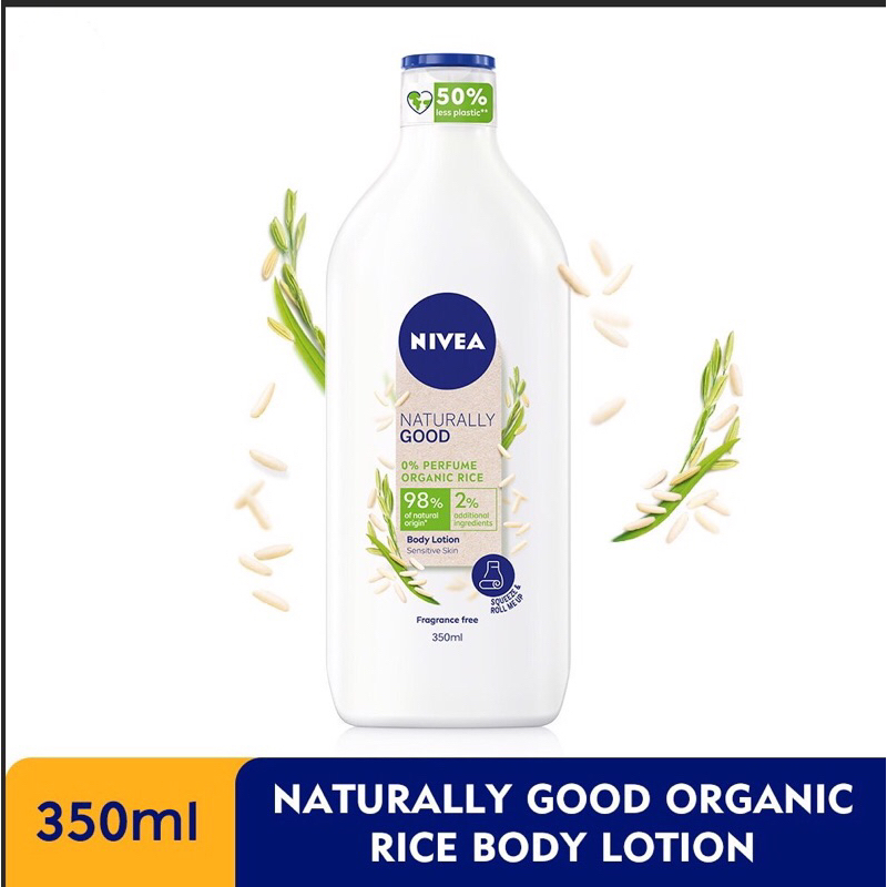 Nivea Naturally Good Organic Rice Milk Lotion 350ml Shopee Malaysia