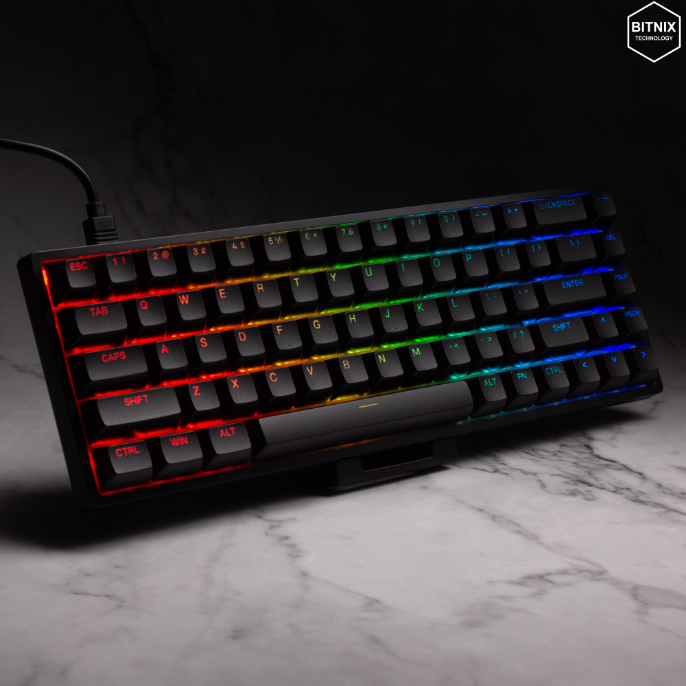 Akko 3068S Shine-Through Black ASA Fully Assembled Hot-Swap Keyboard ...