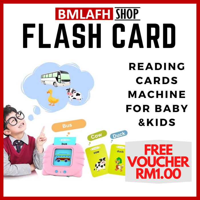 Flash Card For Baby Educational Toys For Kids USB Port Rechargeable For English Permainan Baby