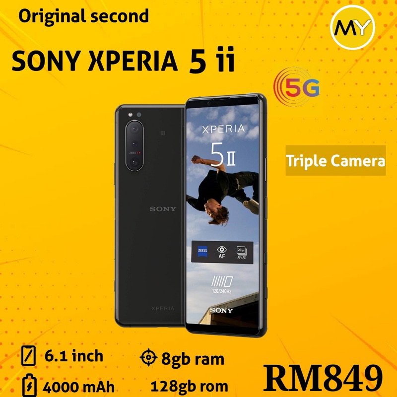 Sony Xperia 5 ii (5G) 8GB RAM+128GB ROM (Original Second) 3 Months Warranty