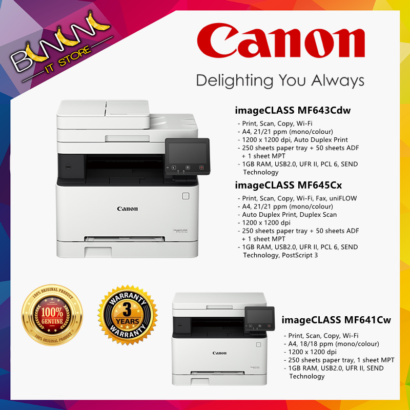 Canon imageCLASS MF641Cw / imageCLASS MF643Cdw / imageCLASS MF645Cx ...