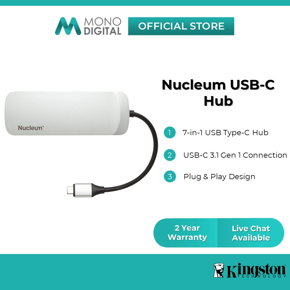 Kingston Nucleum USB Type-C Hub with 4K HDMI Output/ USB-A/ MicroSD ...