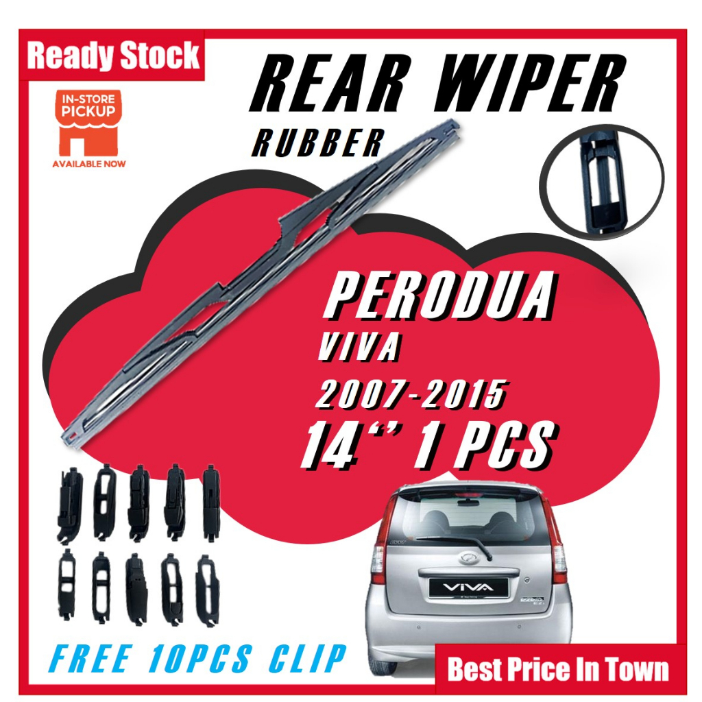 Rear Car Wiper Rubber For PERODUA VIVA 20072015 Wiper Kereta pengelap