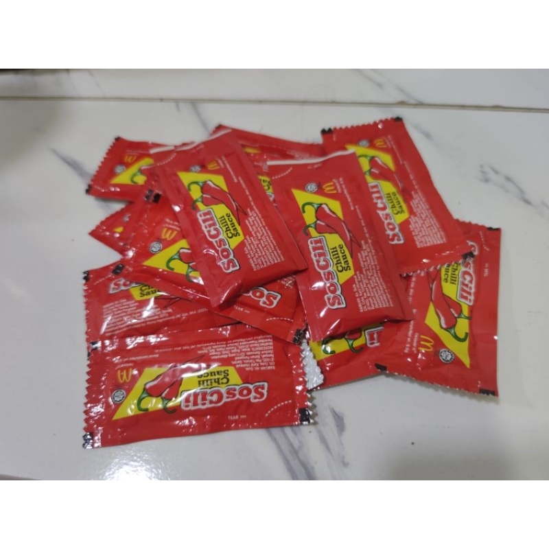 McDonald's KFC Sauces Chili Tomato BBQ Sweet Sour Sos Mekdi Kepji Sauce Shopee Malaysia