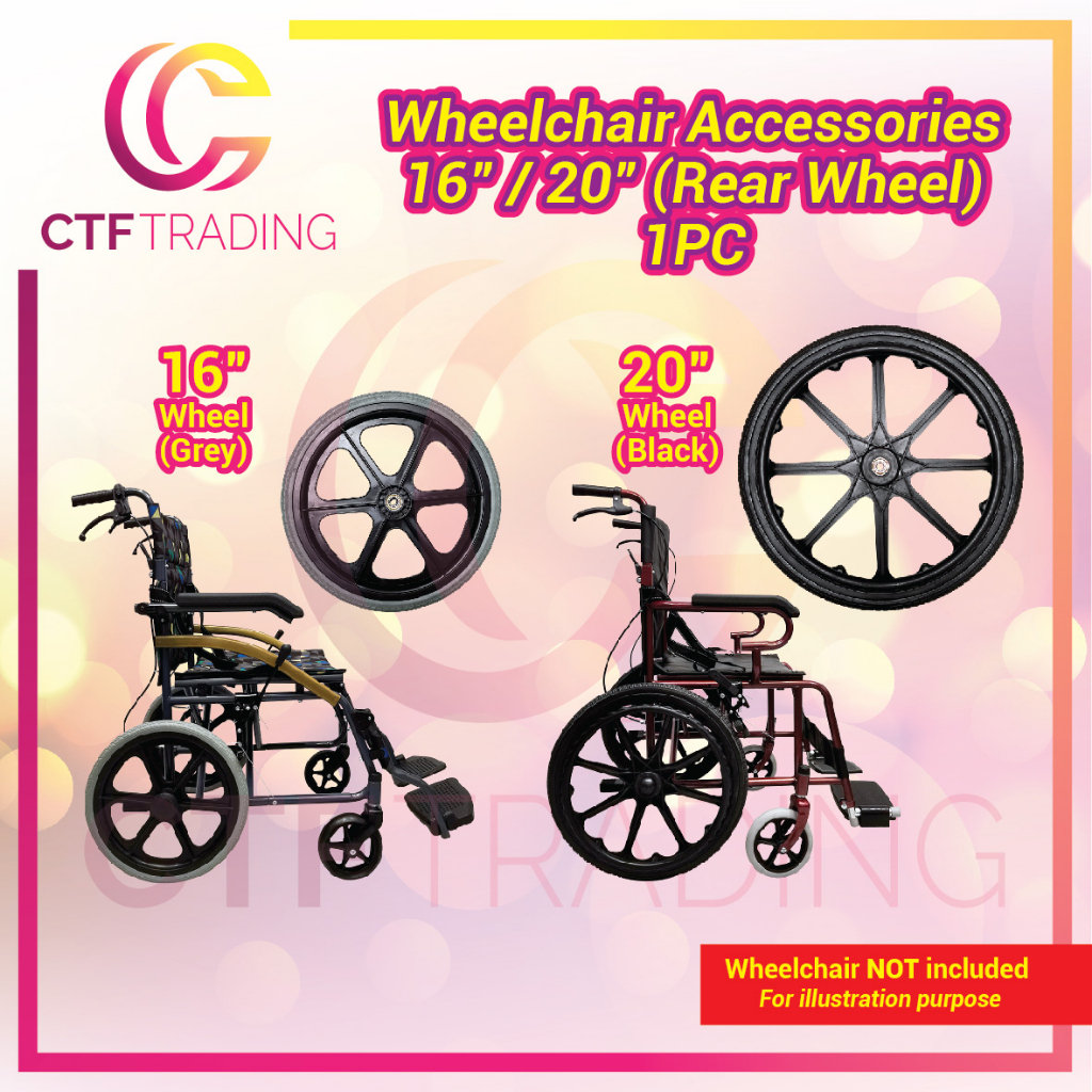 Q03LAJ/LABJ Wheelchair Accessories - Rear Wheel Accessories 16" / 20" Tyre With Rim / Backrest Folder